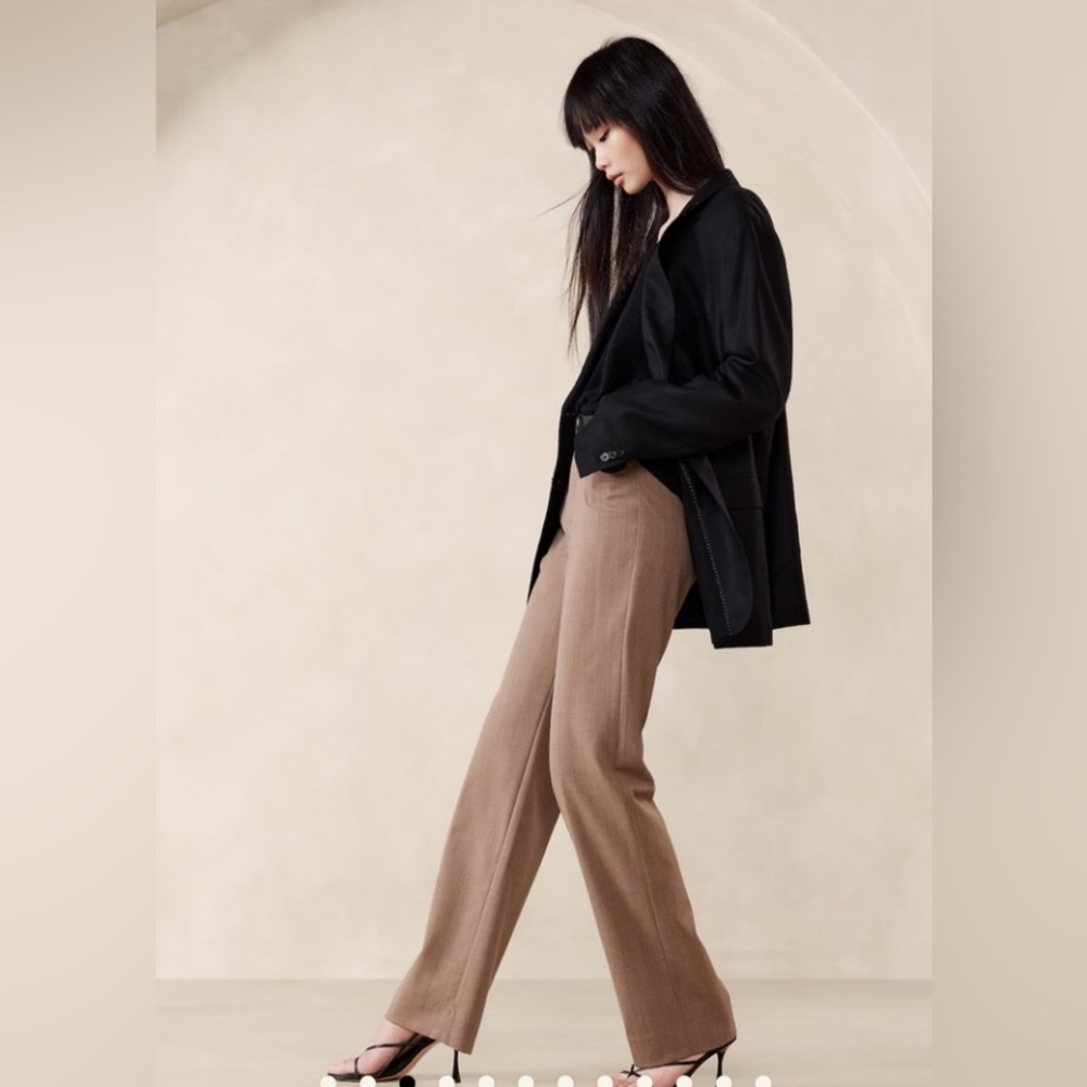 BANANA REPUBLIC SIENA STRAIGHT ITALIAN WOOL PANT